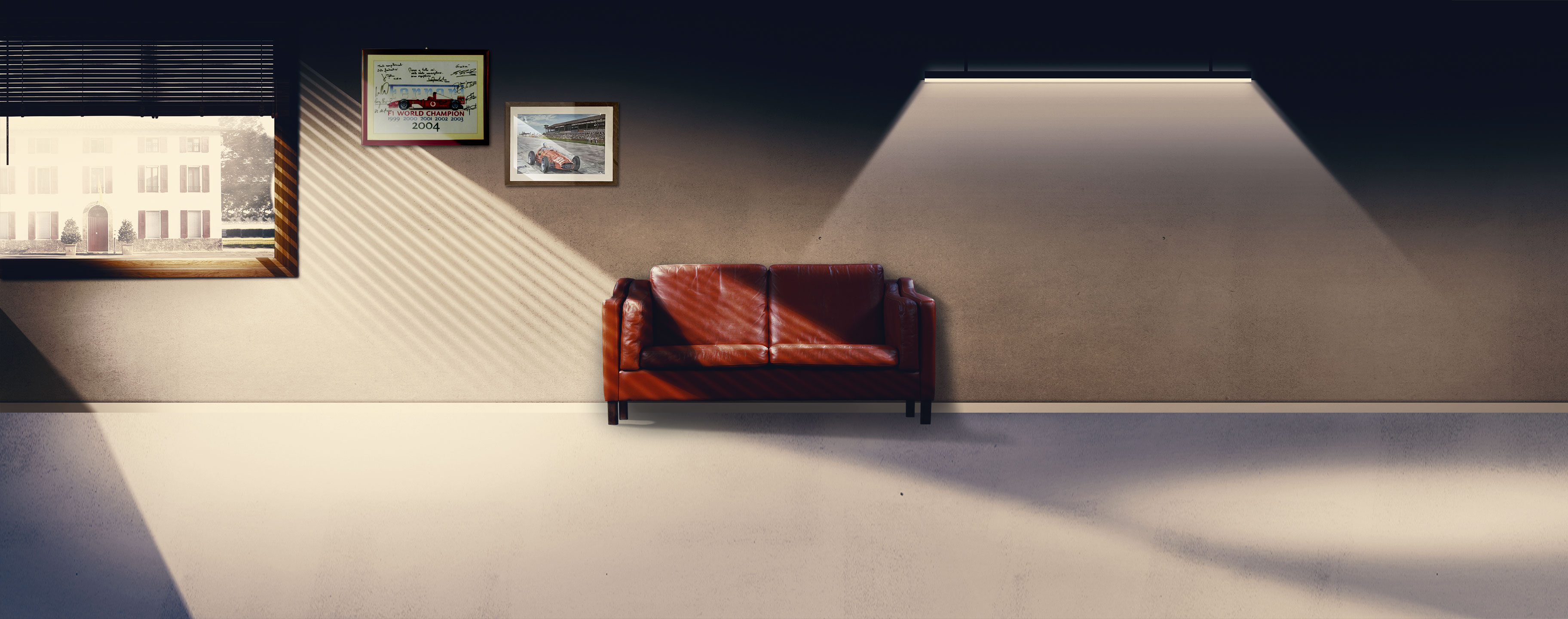 Scuderia Ferrari Memorabilia. Enzo's office — background